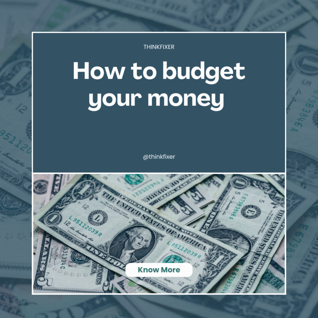 blue and white simple how to save and invest money instagram post