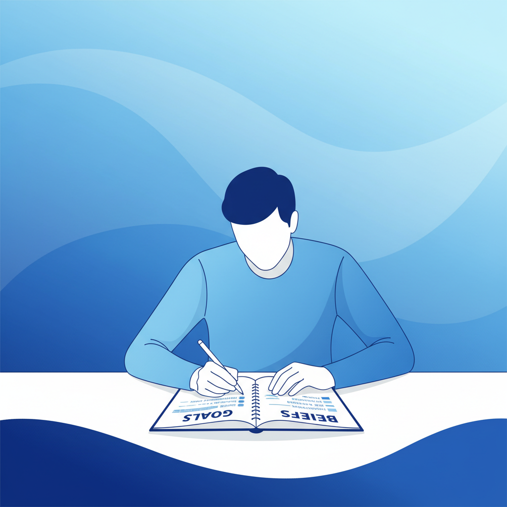 illustration showing broke money mindset vs wealth mindset