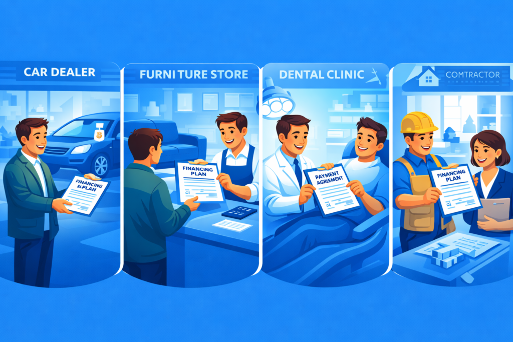 examples of in house financing across different businesses and industries