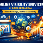 online visibility services by garage2global illustration showing SEO growth, traffic increase, and authority building strategy