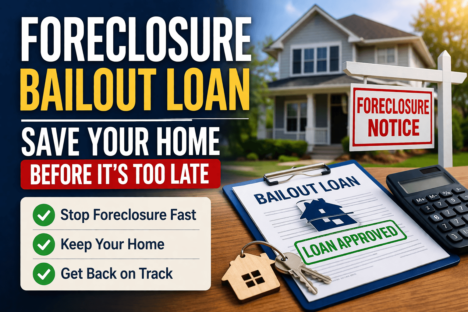 Foreclosure Bailout Loan: How It Works + 7 Best Options to Save Your Home