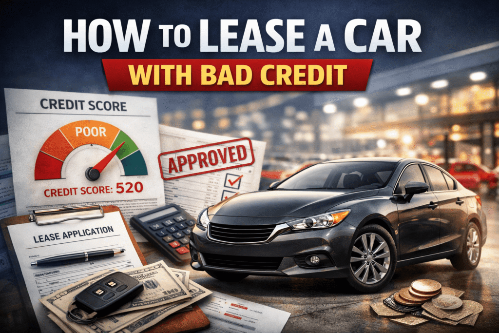 How to lease a car with bad credit showing car lease approval documents credit score and vehicle